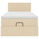 vidaXL Cadre de lit ottoman avec matelas crème 80x200 cm tissu