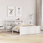 vidaXL Cadre de lit avec tête de lit sans matelas blanc 140x200 cm