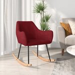 vidaXL Chaise à bascule Rouge bordeaux Tissu