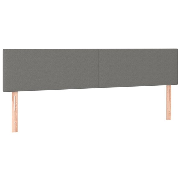 vidaXL Têtes de lit 2 Pièces Gris foncé 80x5x78/88 cm Tissu