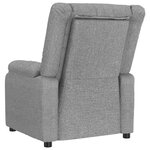 vidaXL Fauteuil inclinable électrique Gris clair Tissu