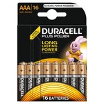 Duracell piles alcalines aaa plus power 16 pièces