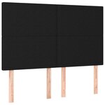 vidaXL Sommier à lattes de lit avec matelas Noir 180x200 cm Tissu