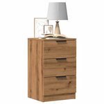 vidaXL Table de chevet chêne artisanal 40x36x65 cm bois d'ingénierie