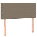 vidaXL Sommier à lattes de lit avec matelas Taupe 90x200 cm Tissu