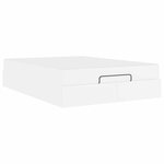 vidaXL Cadre de lit avec matelas avec matelas 2 Pièces Blanc PVC