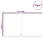 vidaXL Fleece de protection des plantes contre le gel Blanc 20 x 1 6 m