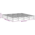 vidaXL Cadre de lit sans matelas cire marron 200x200cm bois pin massif