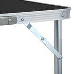 vidaXL Table pliable de camping Gris Aluminium 180x60 cm