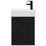 vidaXL Meuble de salle de bain avec robinet Chêne noir