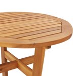 vidaXL Table de bar de jardin Ø60x105 cm Bois d'acacia solide