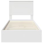 vidaXL Lit de Rangement Blanc 90 x 190 cm Bois d'ingénierie