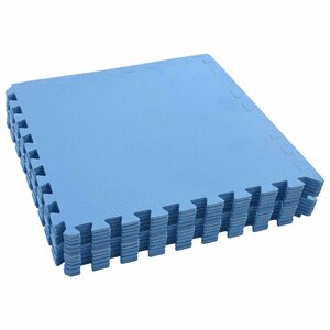 vidaXL Tapis de sol de piscine 12 Pièces Bleu 4 32 ㎡ Mousse EVA