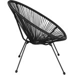 Tectake ensemble table et chaises de jardin santana - noir
