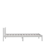 vidaXL Cadre de lit Blanc Bois de pin massif 75x190 cm Petit simple