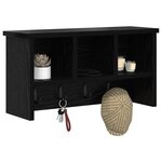 vidaXL Porte-manteau mural avec étagère Chêne noir 50 x 16 x 26 cm