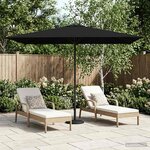 vidaXL Parasol de jardin 200 x 300 cm Polyester Rectangulaire Noir