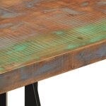 vidaXL Table de bar 55x55x107 cm bois massif de récupération et fer