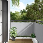 vidaXL Écran d'intimité de balcon gris 300x75 cm PVC