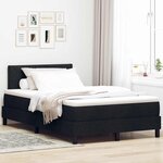 vidaXL Lit boxspring avec matelas avec matelas Noir 120 x 200 cm tissu