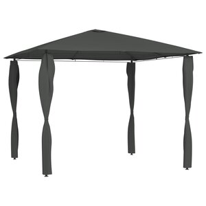vidaXL Belvédère à revêtement de poteaux 3x3x2 6 m Anthracite 160 g/m²