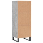 vidaXL Armoire à chaussures Gris béton 40x36x105 cm Bois d'ingénierie