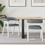 vidaXL Chaises de salle à manger 2 Pièces Blanc 54 x 57 x 73 cm
