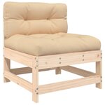 vidaXL Salon de jardin 8 Pièces avec coussins bois massif