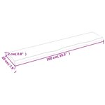 vidaXL Étagère murale 100x20x2 cm bois de chêne massif non traité