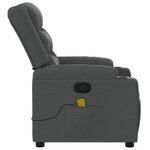 vidaXL Fauteuil de massage inclinable gris foncé tissu
