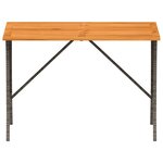 vidaXL Table de jardin avec dessus en bois d'acacia gris 105x75x72 cm