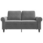 vidaXL Canapé à 2 places Gris foncé 120 cm Velours