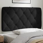 vidaXL Coussin de tête de lit noir 100 cm velours