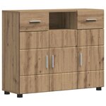 vidaXL Cabinet en Bois avec tiroir Chêne artisanal 88 5 x 30 5 x 73 cm
