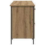 vidaXL Bureau d'ordinateur Chêne artisanal 131 x 48 x 75 cm