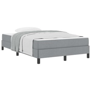 vidaXL Lit à ressorts avec matelas Gris clair 120 x 200 cm tissu
