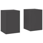 Supports de plantes d'extérieur vidaXL 2 pièces Noir 24x24x35 cm Acier