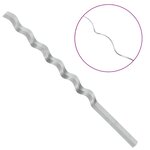 vidaXL Tuteurs spirales pour plantes 50 Pièces Argent 150 cm