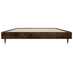 vidaXL Cadre de lit sans matelas chêne fumé 90x190cm bois d'ingénierie