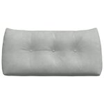 vidaXL Coussin de Dos Gris clair 100 x 24 x 50 cm Velours