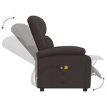 vidaXL Fauteuil électrique de massage Marron foncé Tissu