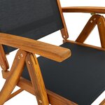 vidaXL Ensemble à manger d'extérieur 7 Pièces Bois d'acacia solide