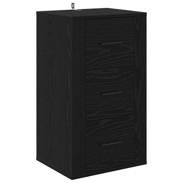 vidaXL Buffet avec tiroir Chêne noir 40 x 33 x 70 cm Bois d'ingénierie