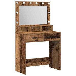 vidaXL Table de Toilette avec tiroir Bois ancien 79 x 41 x 135 cm