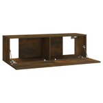 vidaXL Ensemble de meubles TV muraux Chêne fumé Bois d'ingénierie