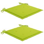 vidaXL Chaises à manger de jardin avec coussins lot de 2 Acacia massif
