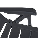 vidaXL Mobilier de bistro 3 Pièces Plastique Anthracite