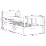vidaXL Cadre de lit sans matelas 90x190 cm bois de pin massif