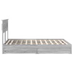 vidaXL Lit de Rangement Gris Sonoma 150 x 200 cm Bois d'ingénierie