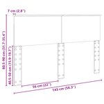 vidaXL Tête de lit Chêne fumé 140 cm Bois d'ingénierie